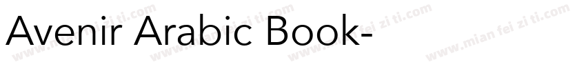 Avenir Arabic Book字体转换
